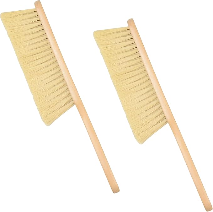2 Pieces Woooden Dust Brush Hand Broom Bench Brush
