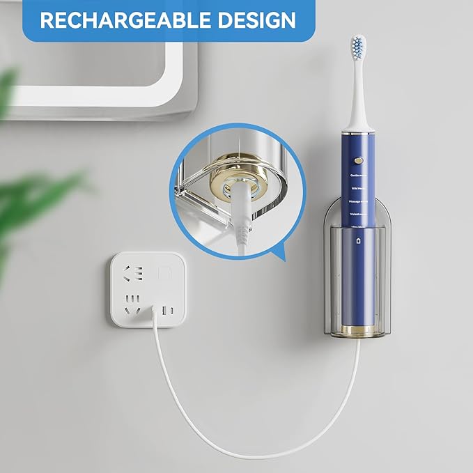 MOPMS Electric Toothbrush Holders Wall Mounted, Single Slot Toothbrush Holders