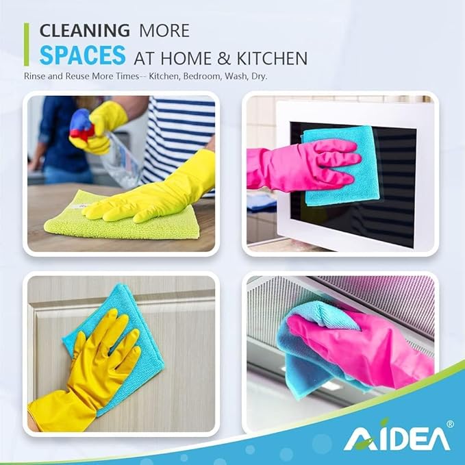 AIDEA Microfiber Cleaning Cloth-150PK, Soft Microfiber Towels