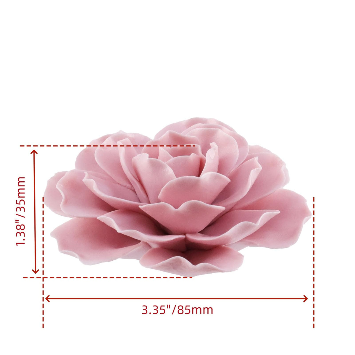 Bitray Pink Incense Holder 3.35" Dia Burner Holder Ceramic Flower Incense Sticks Holder for Yoga Studio