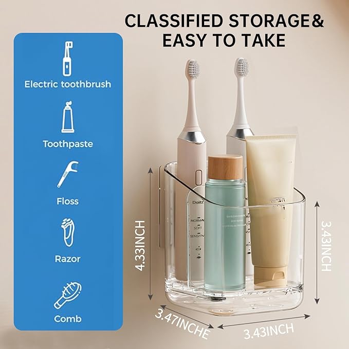 Electric Toothbrush Holder，Toothbrush and Toothpaste Holder