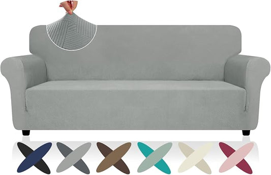 ZNSAYOTX Super Stretch Sofa Cover, New Striped Sofa Covers Fitted Slipcovers