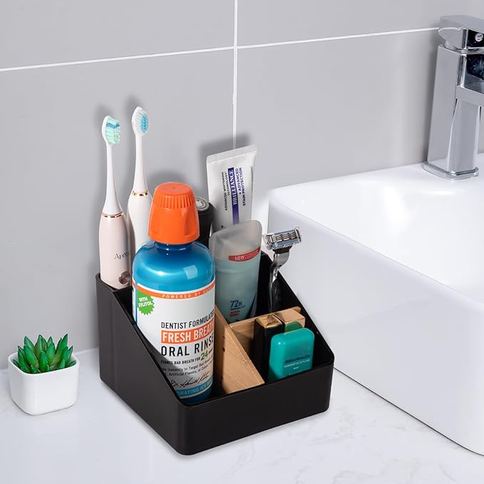 Toothbrush Holder for Bathrooms, 5 Slots Tooth Brush Holder