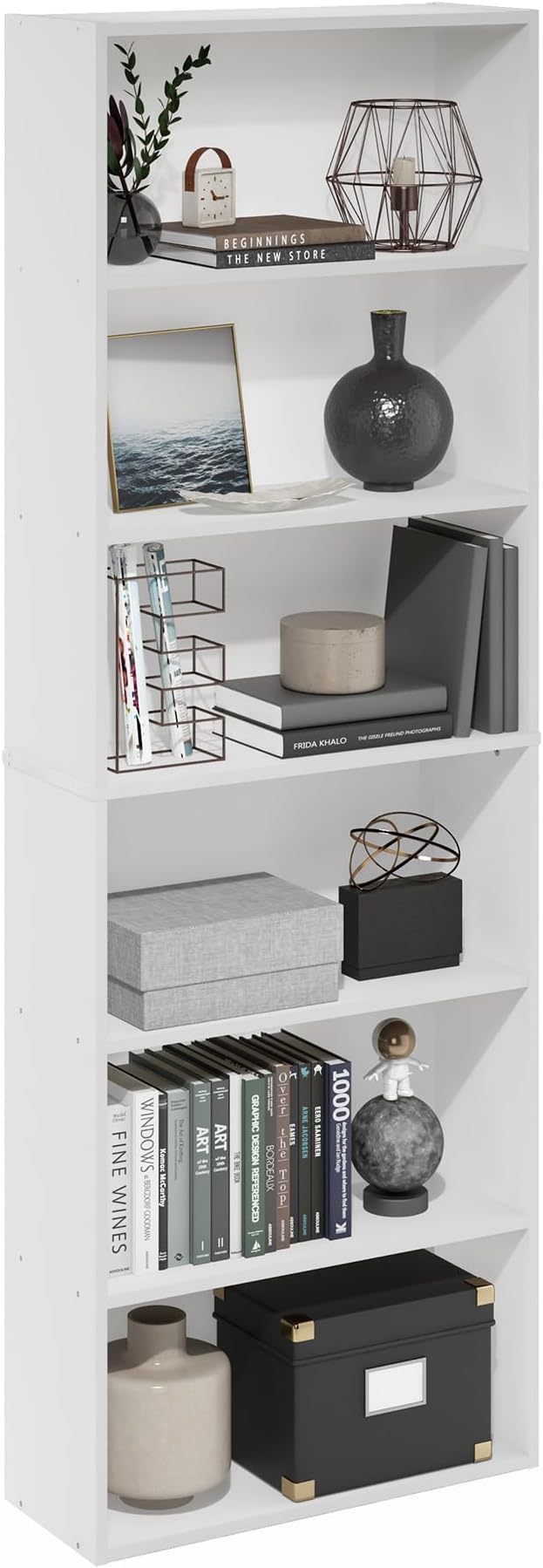 Furinno Jaya Simply Home Free Standing 6-Tier Open Storage Bookcase