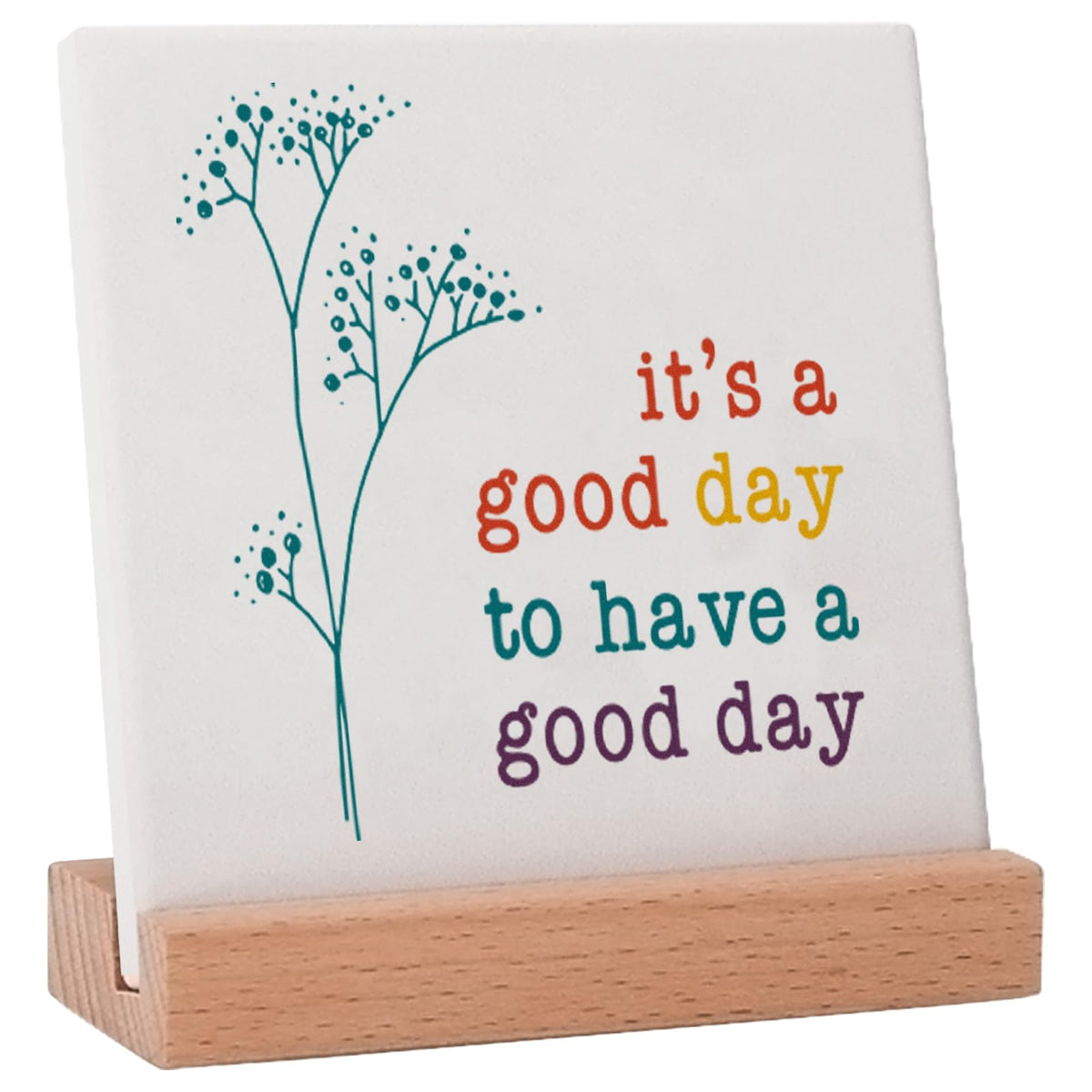 Positive Decor for Home Office, Motivational Gifts for Women, It's a Good Day Sign Inspirational Desk Art Decor, Emotion cheerful Support Mindset Good Vibes Decoration