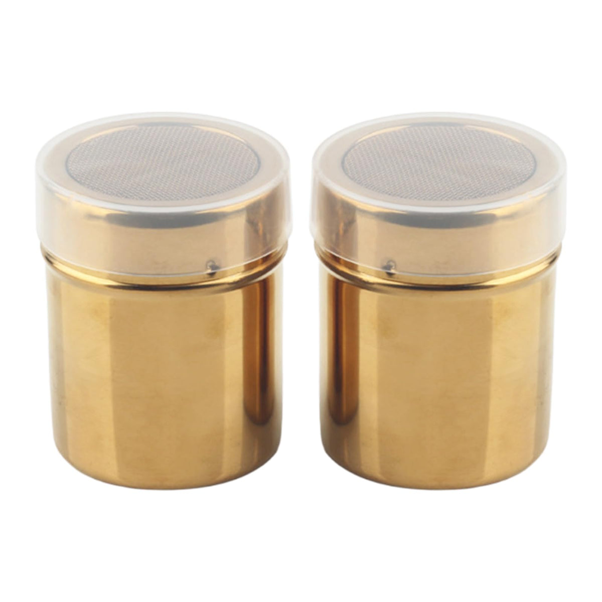 Stainless Steel Powder Shaker, 3.5 x 3inch Fine Mesh Shaker Powder Cans with Lid, Powder Sugar Shaker for Sifter Cocoa/Cinnamon Powder/Coffe/Hold Salt/Pepper (2pcs)