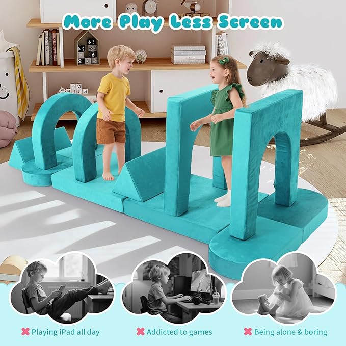 Modular Kids Play Couch for Toddlers 1-3, Toddler Couches That Fold Out