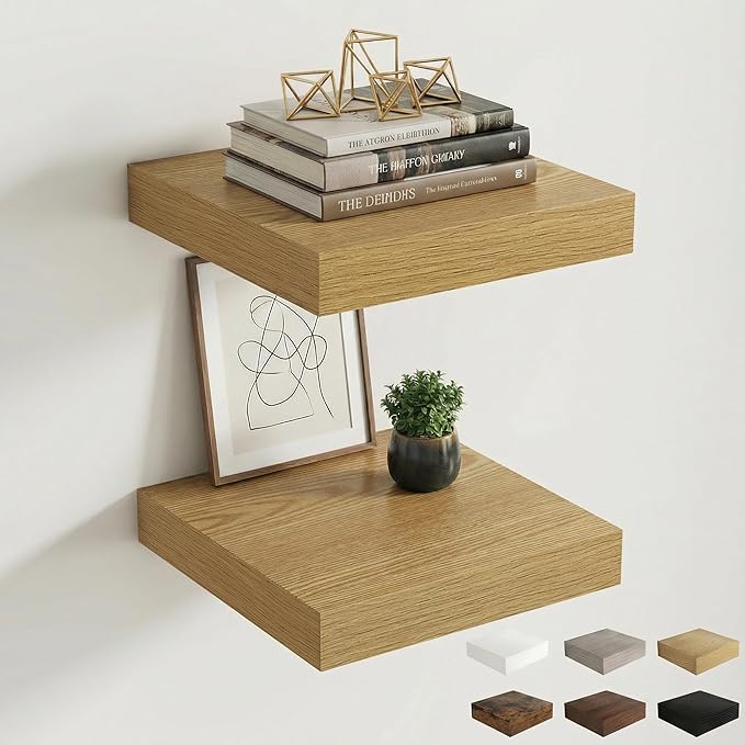 Dreamland Floating Shelves for Wall, Small Deep Floating Shelf Square Wall Shelf