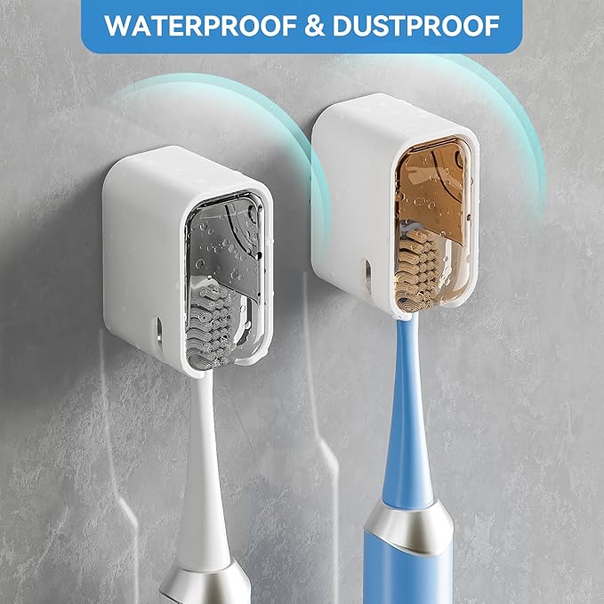 Toothbrush Holders for Bathroom【Innovation Single Slot Design】 2PCS Toothbrush