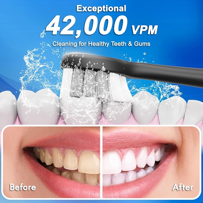 Sonic Electric Toothbrush for Adults and Kids, Comes
