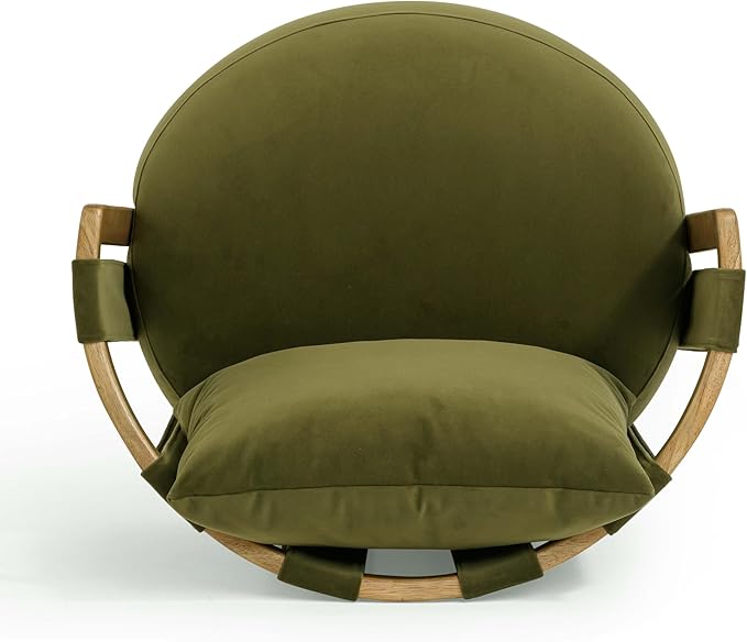First of a Kind Swivel Chair in Green Plywood