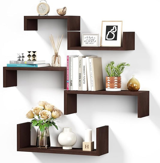 SRIWATANA Floating Shelves for Wall, Wall Shelves for Bathroom, Living Room