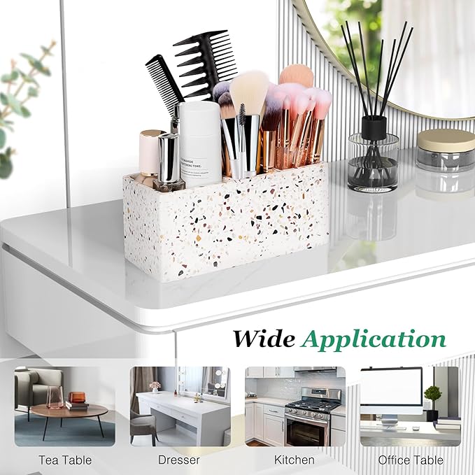 Luxspire Toothbrush Holder for Bathroom, 5 Slots Bathroom Counter Organizer