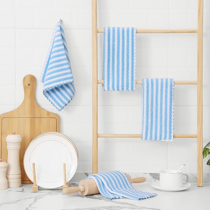 Homaxy Kitchen Towels, Ultra Soft and Absorbent Dish Towels, Reusable Fast