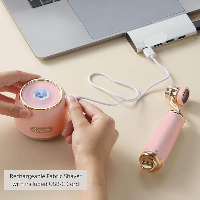 SALAV® Retro Edition 2-in-1 Rechargeable Fabric Shaver and Lint Roller