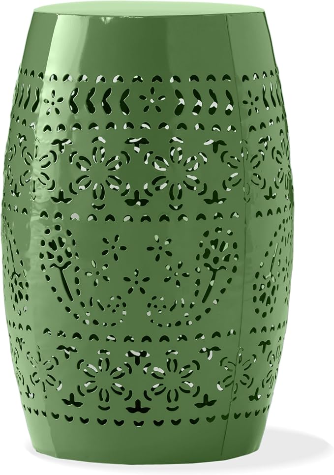 Christopher Knight Home Zoey Small Outdoor Side Table, Lace Cut Iron End Table