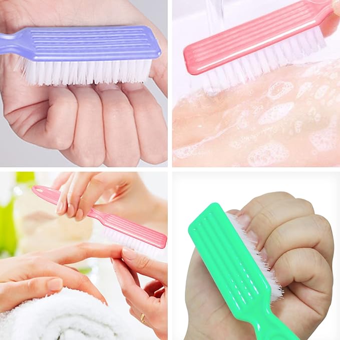 HOFASON 6 Pack Nail Brush for Cleaning Fingernails, Nail Brush Handle Grip