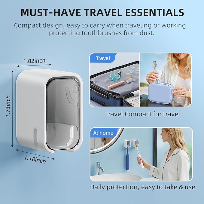 Travel Toothbrush Cover 2PCS Thickened, Electric Toothbrush Covers Caps