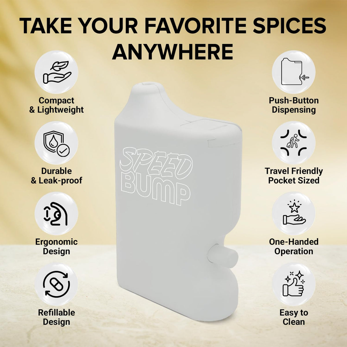 Portable Pepper Shaker (White) - Versatile Seasoning Set, Multi Functional Salt Dispenser Spice Shakers for Easy Use - Convenient & Durable Plastic Salt and Pepper Dispenser for Fine Spices