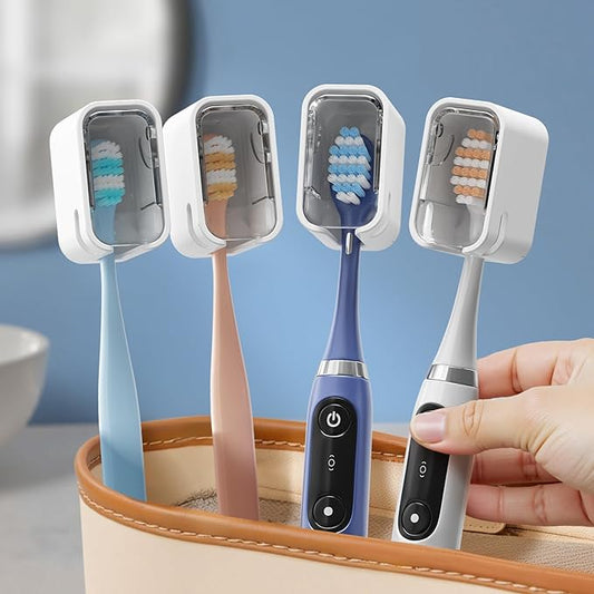 Travel Toothbrush Head Cover 4PCS, Electric Toothbrush Covers Caps, Ventilated