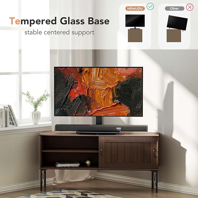 Hemudu Universal Swivel TV Stand/Base Table Top TV Stand