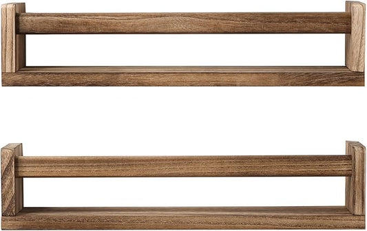 JORIKCHUO Nursery Book Shelves, Kitchen Spice Rack, or Rustic Wall Mounted
