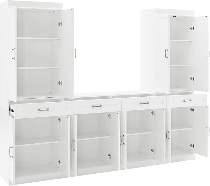Crosley Furniture Stanton 3-Piece Traditional Sideboard Buffet Cabinet and