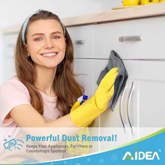 AIDEA Microfiber Cleaning Cloth-12PK, Soft Microfiber Towels