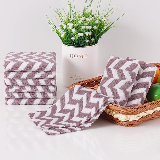 Homaxy 12 Pack Kitchen Dish Cloths, Ultra Soft and Absorbent Dish Towels