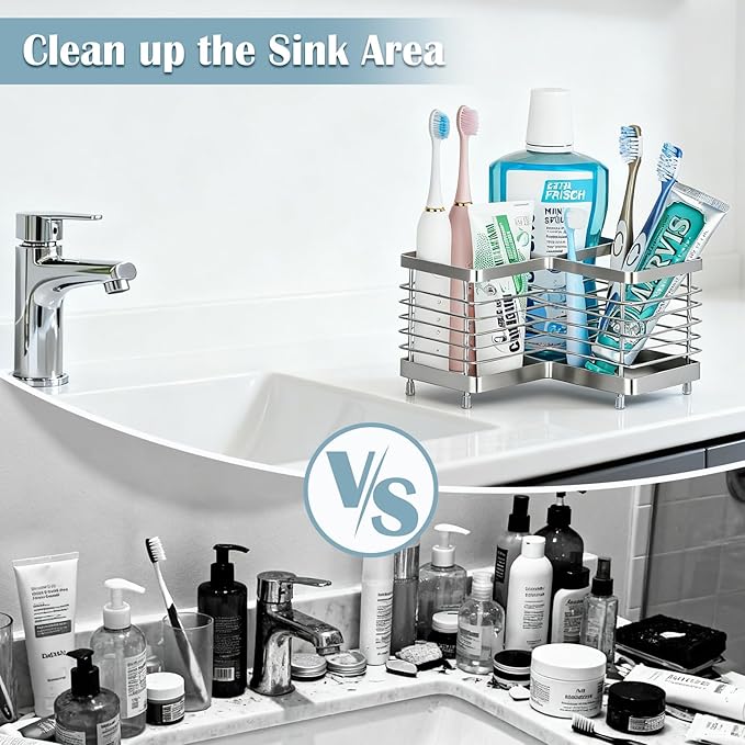 MYITYARD Toothbrush Holders for Bathrooms, Stainless Steel Electric Toothbrush