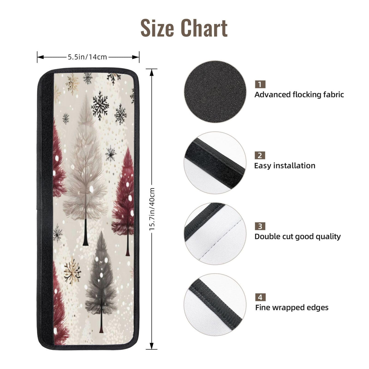 Edafol Christmas Tree Snowflakes 2 Pcs Refrigerator Door Handle Covers Set of 2 Non Slip Kitchen Appliance Fridge Handle Cover Oven Microwave Dishwasher Handle Dust Covers Protector