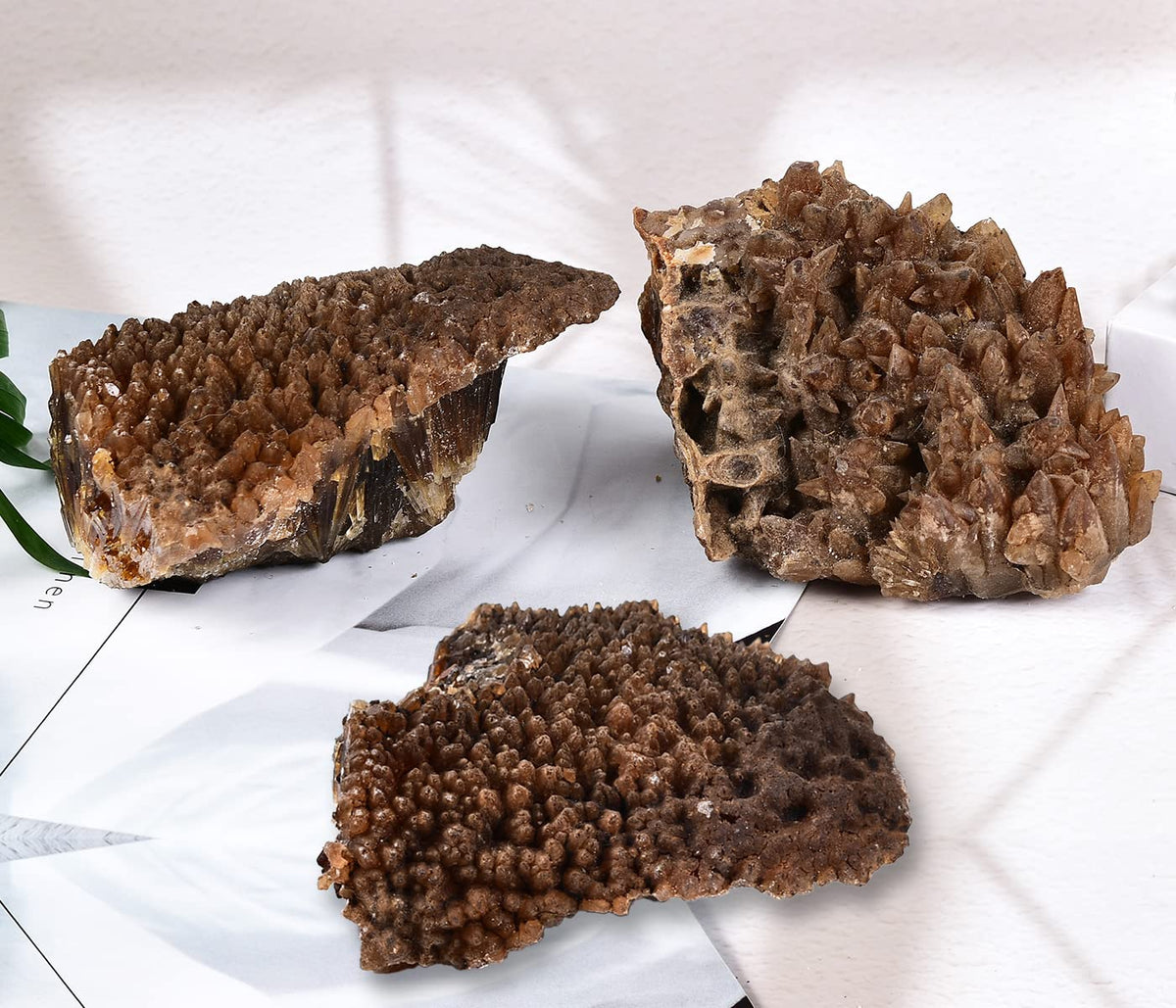 JIC Gem Raw Amber Calcite Crystal Natural Rock Cluster Geode Large Irregular Mineral Gemstone Reiki Healing Home Decor 1.54-1.98 Lbs