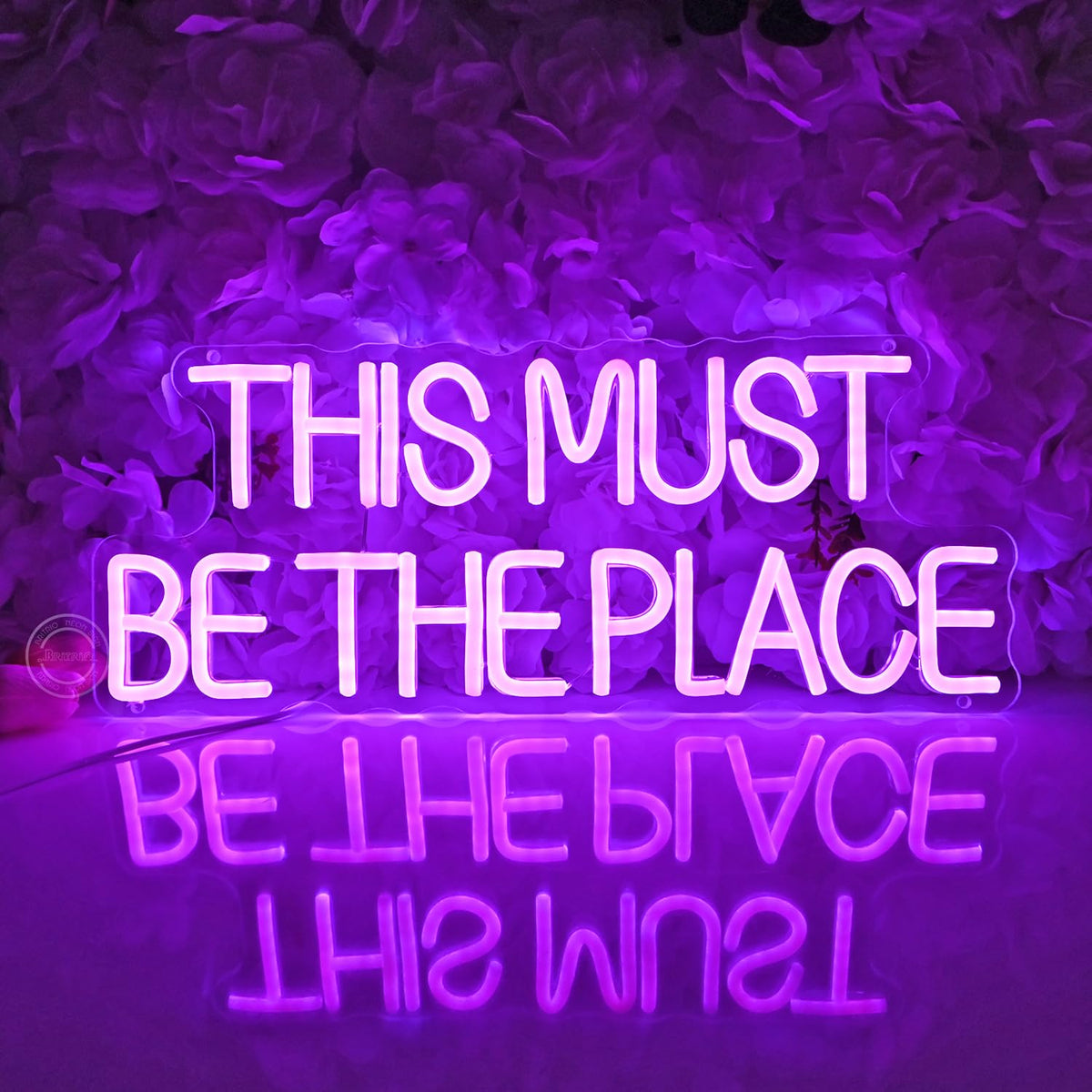 Britrio This Must Be The Place Neon Sign Light Gothic Wedding Birthday Party Decor Girl Bedroom LED Wall Art Decor Home Bar Office Christmas Light 5V USB