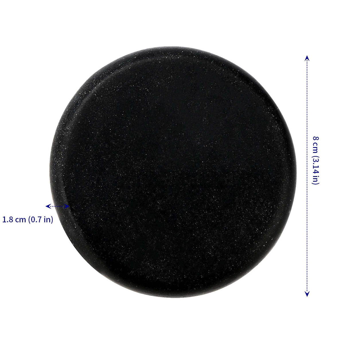 SOUJAP 22 Pack 3.15 Inch Basalt Massage Stones, Large Massage Hot Round Stones, Black Essential Basalt Rocks for Relaxation, Home Spa