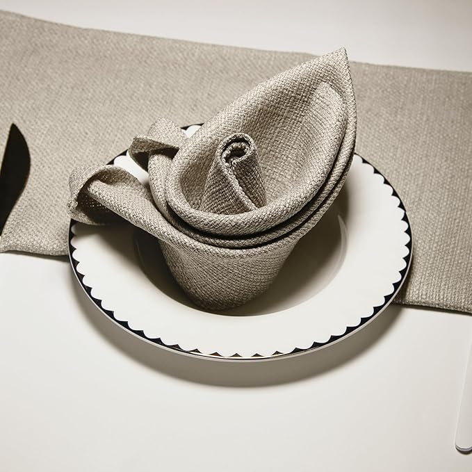 BALCONY & FALCON Cloth Napkins Set of 12 Washable Linen Napkins Absorbent