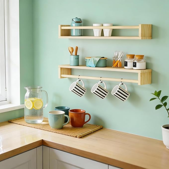Fixwal Nursery Book Shelves, 23.6 Inch Floating Bookshelves