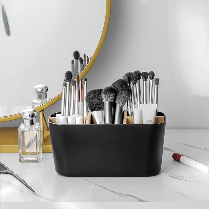 Toothbrush Holders for Bathrooms, Bamboo Tooth Brush Holder