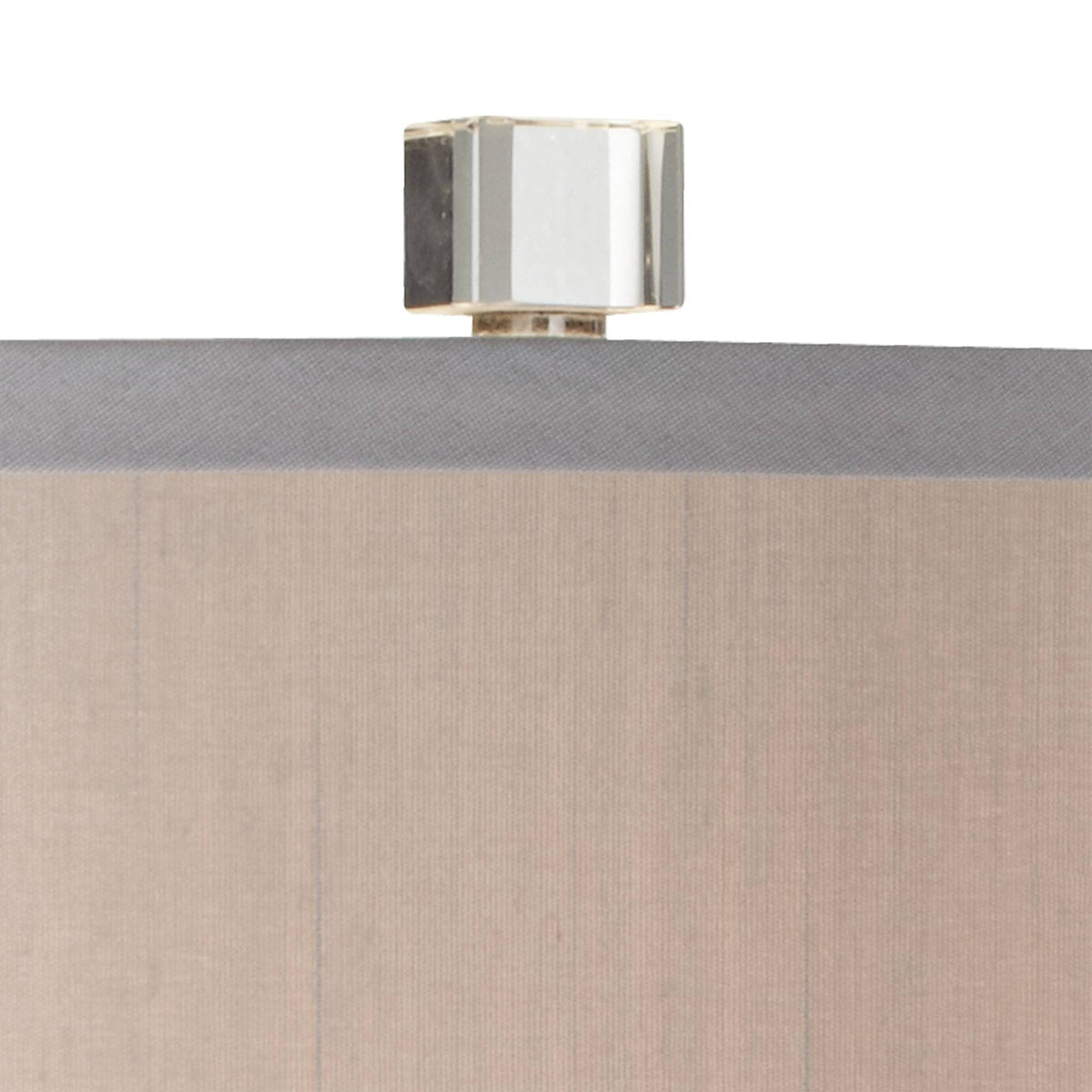 Vienna Full Spectrum Aline 26 1/2" Tall Traditional Table Lamp Clear Crystal Single Gray Shade Living Room Bedroom Bedside Nightstand House Office Home Reading Kitchen Entryway Console Family