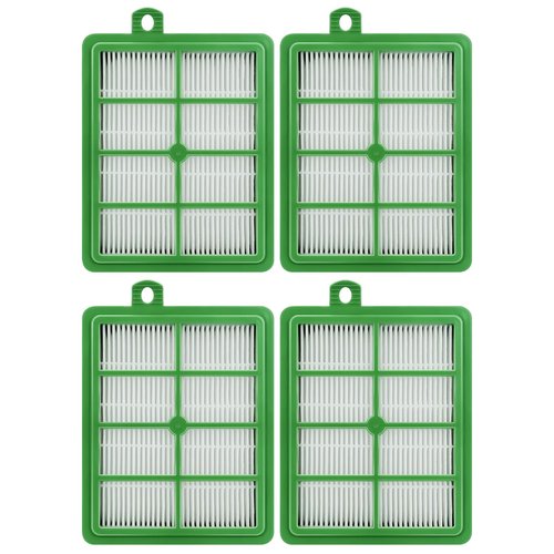 HASMX Hepa Filter Replacement for Electrolux Vacuum Cleaner EL4021A EL4040A EL4042A EL4050B EL4100A EL4101A EL4103A, Replaces Part Numbers EL012, EL012A, S-filter HEPA Vacuum Filter, Green (4-Pack)