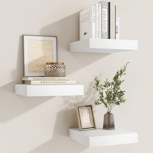 fuqing Floating Shelves for Wall, Wall Mounted Wood Floating Shelf