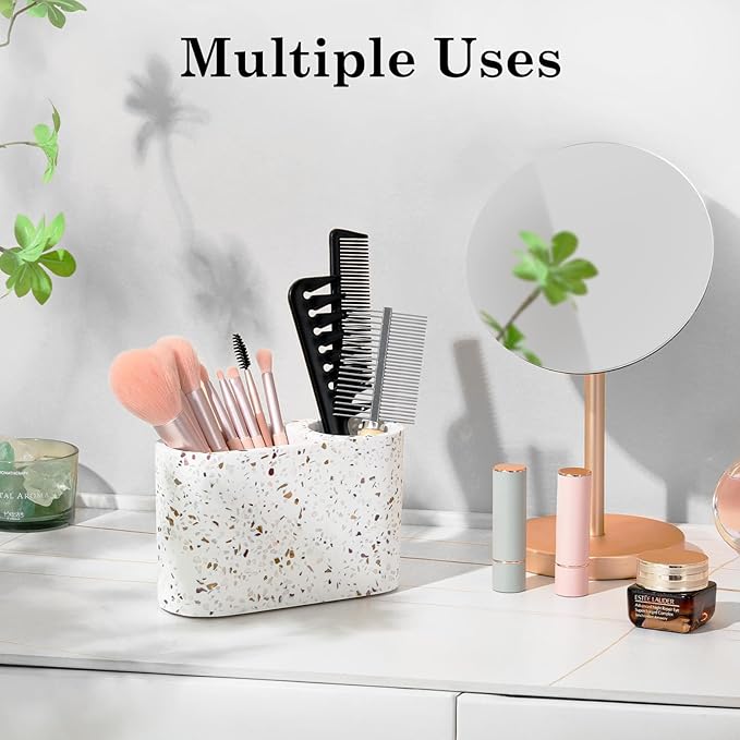 Luxspire Toothbrush Holder, 2 Slots Toothbrush and Toothpaste Holdersfor