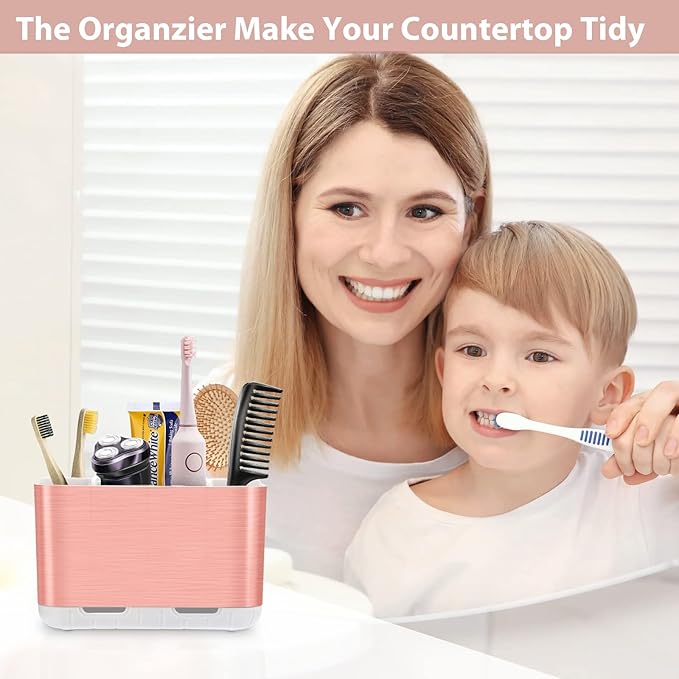 Boperzi Toothbrush Holders for Bathrooms Countertop, Electric Tooth Brush Holder