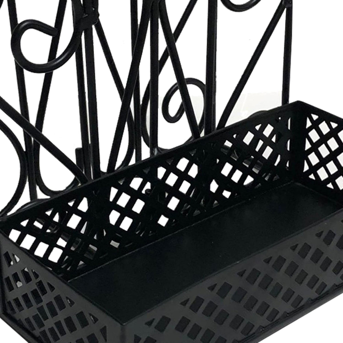 Park Designs Black Napkin Salt and Pepper Holder for Table | Combo Napkin Caddy & Salt and Pepper Caddy | Farmhouse Napkin Holder for Paper Napkins