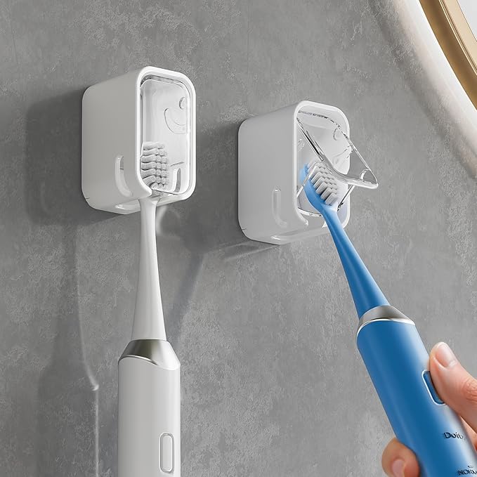 Toothbrush Holders for Bathroom【Innovation Single Slot Design】 2PCS Toothbrush