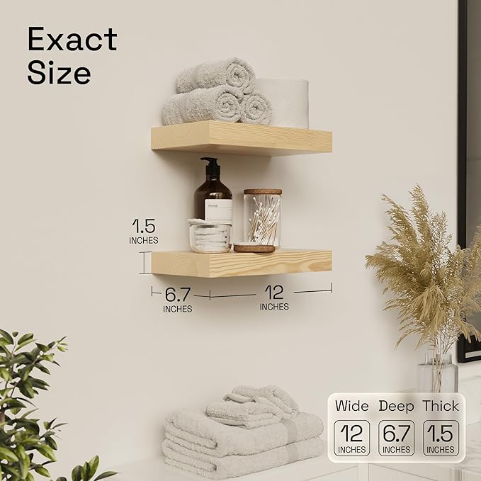 BAOBAB WORKSHOP Solid Wood Floating Shelves