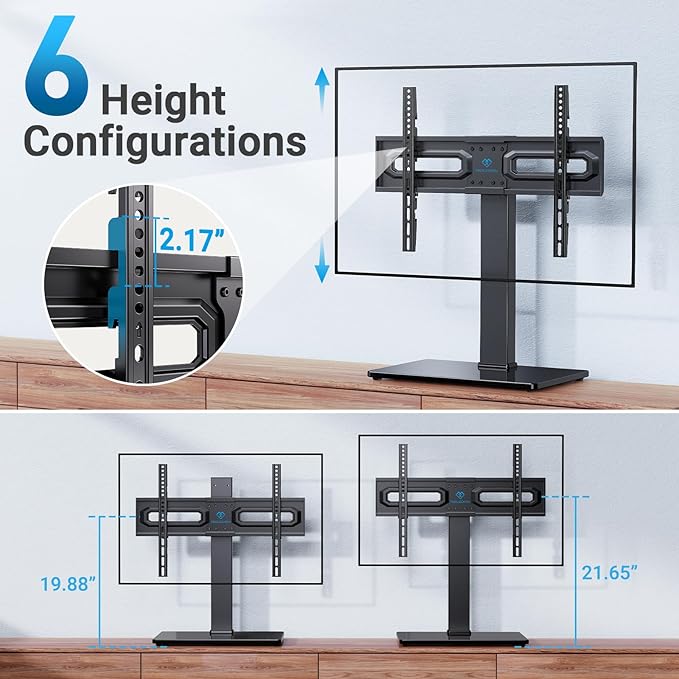 PERLESMITH Universal Swivel TV Stand Mount