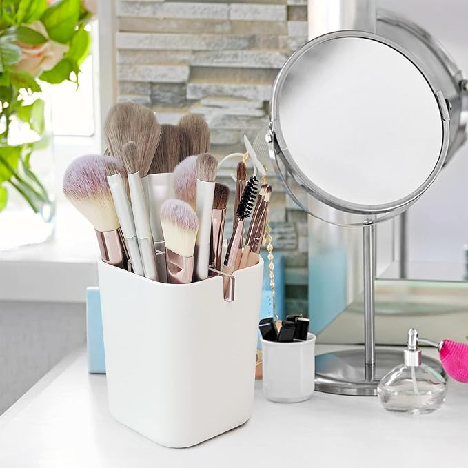 Toothbrush Holder for Bathroom, 4 Slots Electric Toothbrush and Toothpaste
