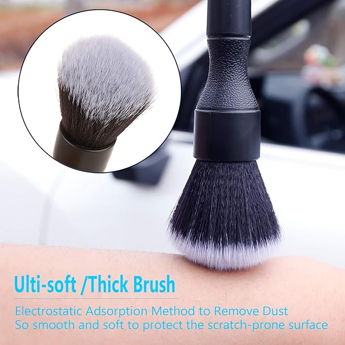 AntBooBoo 3 Pack Ultra-Soft Detailing Brush Set, Comfortable Grip and