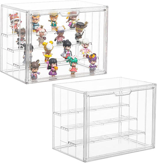 Display Case for Collectibles 4 Layer Updated Adjustable Acrylic Display Case