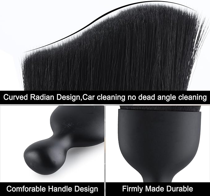 GaRhomxy Car Detailing Brushes, Car Interior Dust Sweeping Soft Brush, Soft